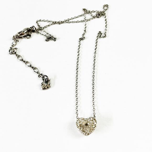 Swarovski Heart Pave Crystal Pendant Necklace - Picture 3 of 8